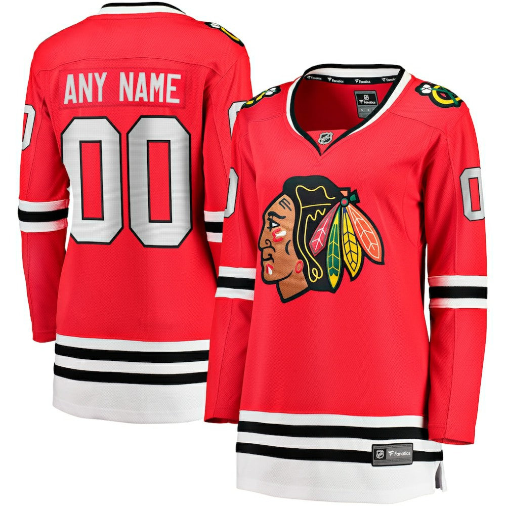 NHL Chicago Blackhawks Fanatics Women's Home Breakaway Custom Jersey - Red