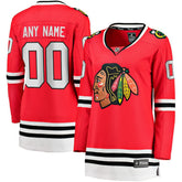 NHL,Custom Chicago Blackhawks Fanatics Women's Home Breakaway Custom Jersey - Red