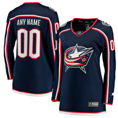 NHL Columbus Blue Jackets Fanatics Women's Home Breakaway Custom Jersey - Navy