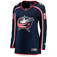 NHL Columbus Blue Jackets Fanatics Women's Home Breakaway Custom Jersey - Navy