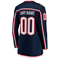 NHL Columbus Blue Jackets Fanatics Women's Home Breakaway Custom Jersey - Navy