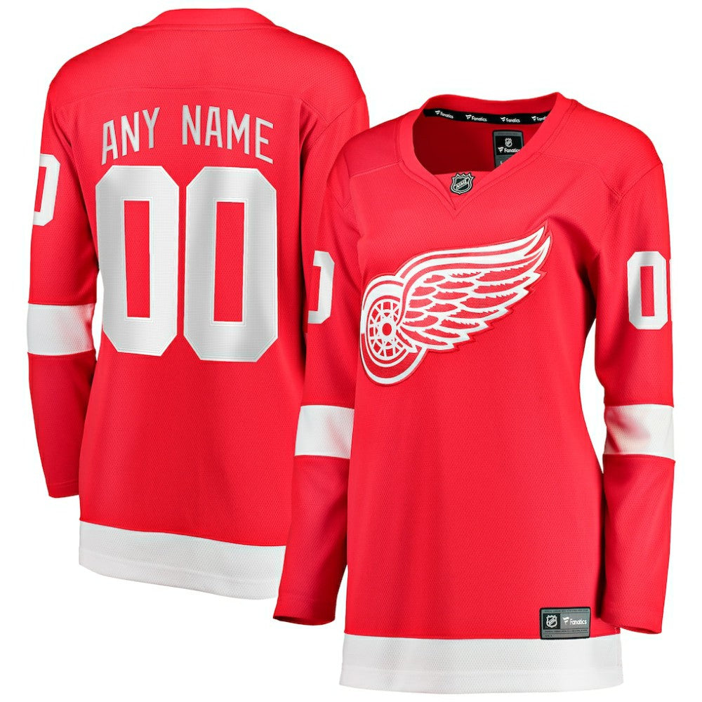 NHL Detroit Red Wings Fanatics Women's Home Breakaway Custom Jersey - Red
