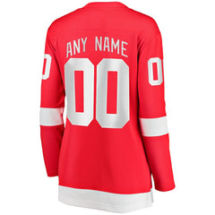 NHL Detroit Red Wings Fanatics Women's Home Breakaway Custom Jersey - Red