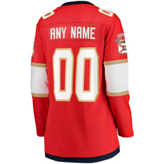 NHL Florida Panthers Fanatics Women's Home Breakaway Custom Jersey - Red