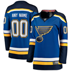 NHL St. Louis Blues Fanatics Women's Home Breakaway Custom Jersey - Blue