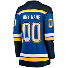 NHL St. Louis Blues Fanatics Women's Home Breakaway Custom Jersey - Blue