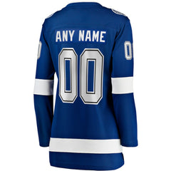 NHL Tampa Bay Lightning Fanatics Women's Home Breakaway Custom Jersey - Blue