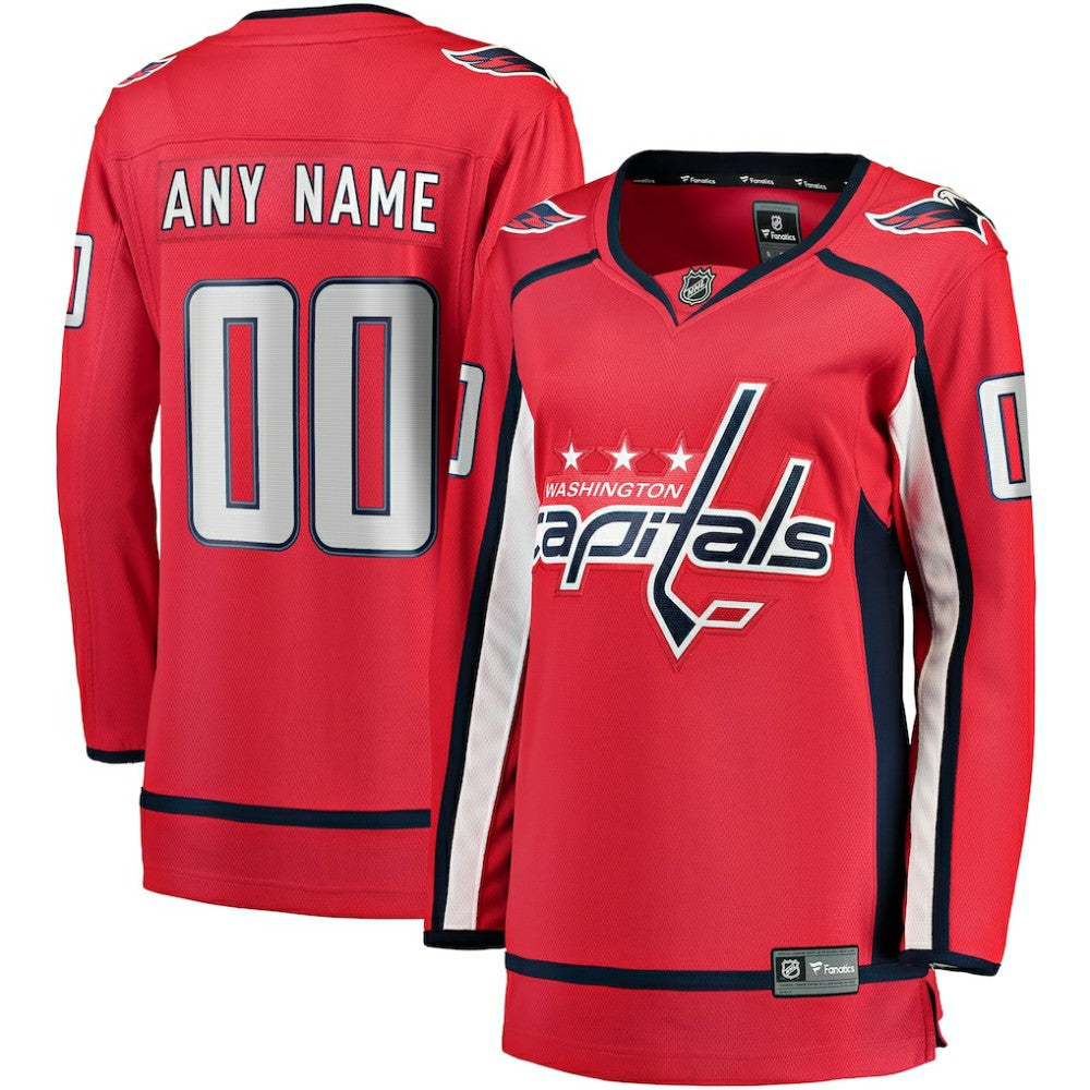 NHL Washington Capitals Fanatics Women's Home Breakaway Custom Jersey - Red