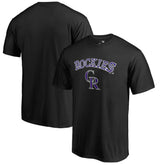 Colorado Rockies Team Lockup T-Shirt - Black T-shirts