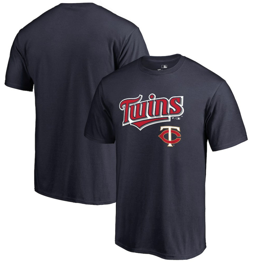 Minnesota Twins Team Lockup T-Shirt - Navy T-shirts
