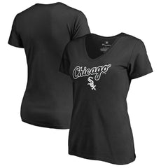 Chicago White Sox Women's Team Lockup T-Shirt - Black T-shirts
