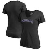 Colorado Rockies Women's Team Wordmark T-Shirt - Black T-shirts