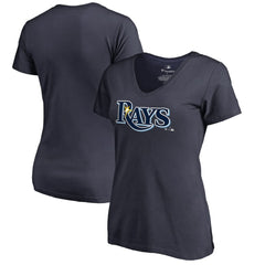 Tampa Bay Rays Women's Team Wordmark T-Shirt - Navy T-shirts