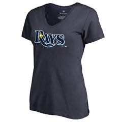 Tampa Bay Rays Women's Team Wordmark T-Shirt - Navy T-shirts