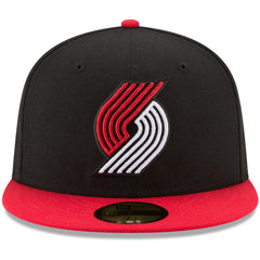 Portland Trail Blazers Team Color 2-Tone 59FIFTY Fitted Hat Black/Red