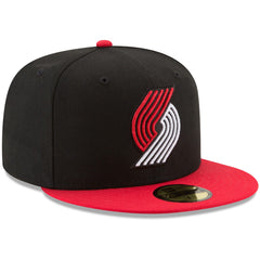 Portland Trail Blazers Team Color 2-Tone 59FIFTY Fitted Hat Black/Red