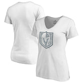 NHL Vegas Golden Knights Women's Whiteout V-Neck T-Shirt - White