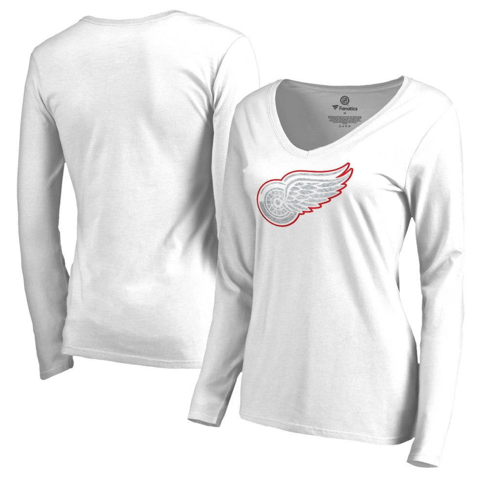 NHL Detroit Red Wings Women's White Out Long Sleeve T-Shirt - White