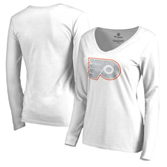 NHL Philadelphia Flyers Women's White Out Long Sleeve T-Shirt - White