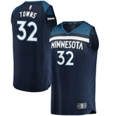 Karl-Anthony Towns Minnesota Timberwolves Fast Break Replica Jersey Navy Icon Edition