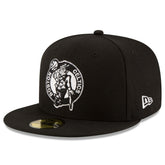 Boston Celtics Black & White Logo 59FIFTY Fitted Hat Black