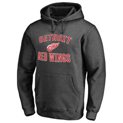 NHL Detroit Red Wings Victory Arch Team Fitted Pullover Hoodie - Heather Charcoal