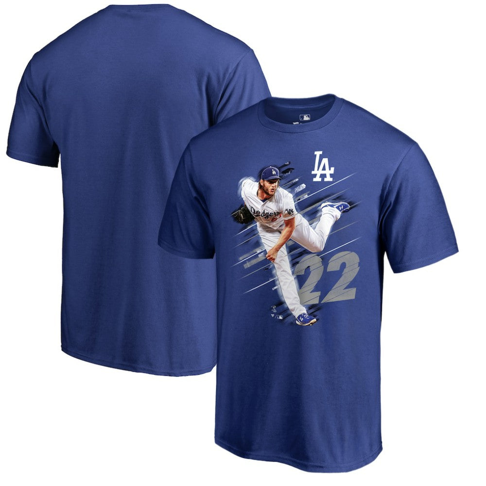 Clayton Kershaw Los Angeles Dodgers Fade Away T-Shirt - Royal T-shirts