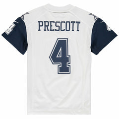 NFL Dak Prescott Dallas Cowboys Youth Color Rush Game Jersey - White
