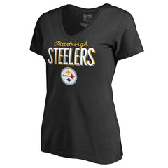Pittsburgh Steelers Women's Nostalgia T-Shirt Black