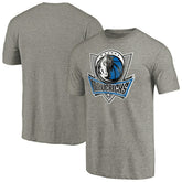 Dallas Mavericks Distressed Team Logo Tri-Blend T-Shirt Heather Gray