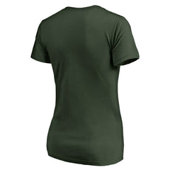 Green Bay Packers Women's Wordmark V-Neck T-Shirt Green