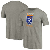 Kansas City Royals Cooperstown Collection Forbes Tri-Blend T-Shirt - Ash T-shirts