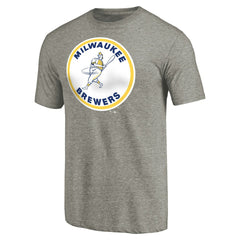 Milwaukee Brewers Cooperstown Collection Forbes Tri-Blend T-Shirt - Ash T-shirts