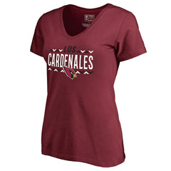 Arizona Cardinals Women's Arriba V-Neck T-Shirt Cardinal