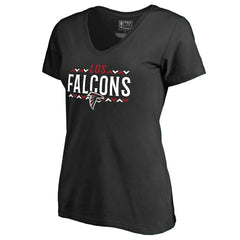 Atlanta Falcons Women's Arriba V-Neck T-Shirt Black