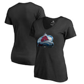 NHL Colorado Avalanche Women's Midnight Mascot V-Neck T-Shirt - Black