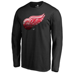 NHL Detroit Red Wings Midnight Mascot Long Sleeve T-Shirt - Black