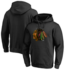 NHL Chicago Blackhawks Midnight Mascot Pullover Hoodie - Black