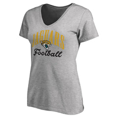 Jacksonville Jaguars Women's Victory Script V-Neck T-Shirt Heathered Gray