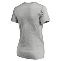New York Giants Women's Victory Script V-Neck T-Shirt Heather Gray
