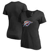 Oklahoma City Thunder Women's Midnight Mascot V-Neck T-Shirt Black