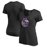 Sacramento Kings Women's Midnight Mascot V-Neck T-Shirt Black
