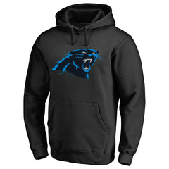 Carolina Panthers Splatter Logo Pullover Hoodie Black