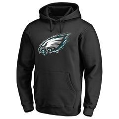Philadelphia Eagles Splatter Logo Pullover Hoodie Black