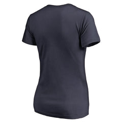 NHL Colorado Avalanche Women's Splatter Logo V-Neck T-Shirt - Navy