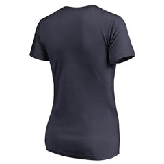 NHL Columbus Blue Jackets Women's Splatter Logo V-Neck T-Shirt - Navy
