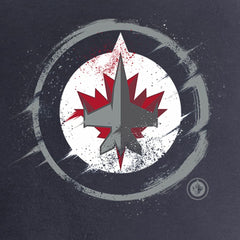 NHL Winnipeg Jets Women's Splatter Logo V-Neck T-Shirt - Navy