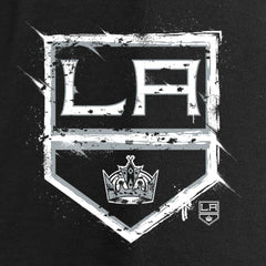 NHL Los Angeles Kings Women's Splatter Logo V-Neck Long Sleeve T-Shirt - Black