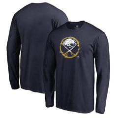 NHL Buffalo Sabres Splatter Logo Long Sleeve T-Shirt - Navy
