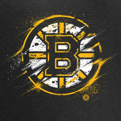 NHL Boston Bruins Splatter Logo Pullover Hoodie - Black